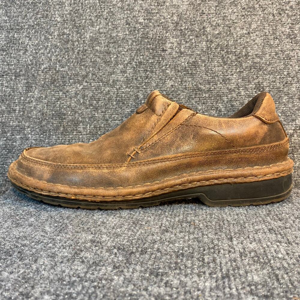 Roper Opanka Mens 12 Powerhouse Casual Brown Leather Casual Slip On Work Shoes